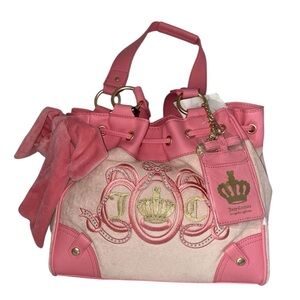 Juicy Couture Pink and Cream Tote